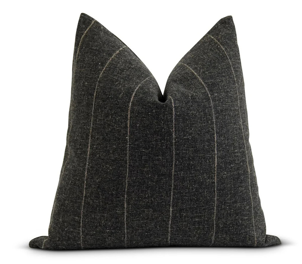 Rockville Charcoal Woven Stripe Pillow | Land of Pillows