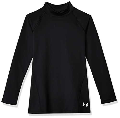 Under Armour Girls' Cozy Armour Long Mock T-Shirt, Black (001)/White, Youth X-Large | Amazon (US)