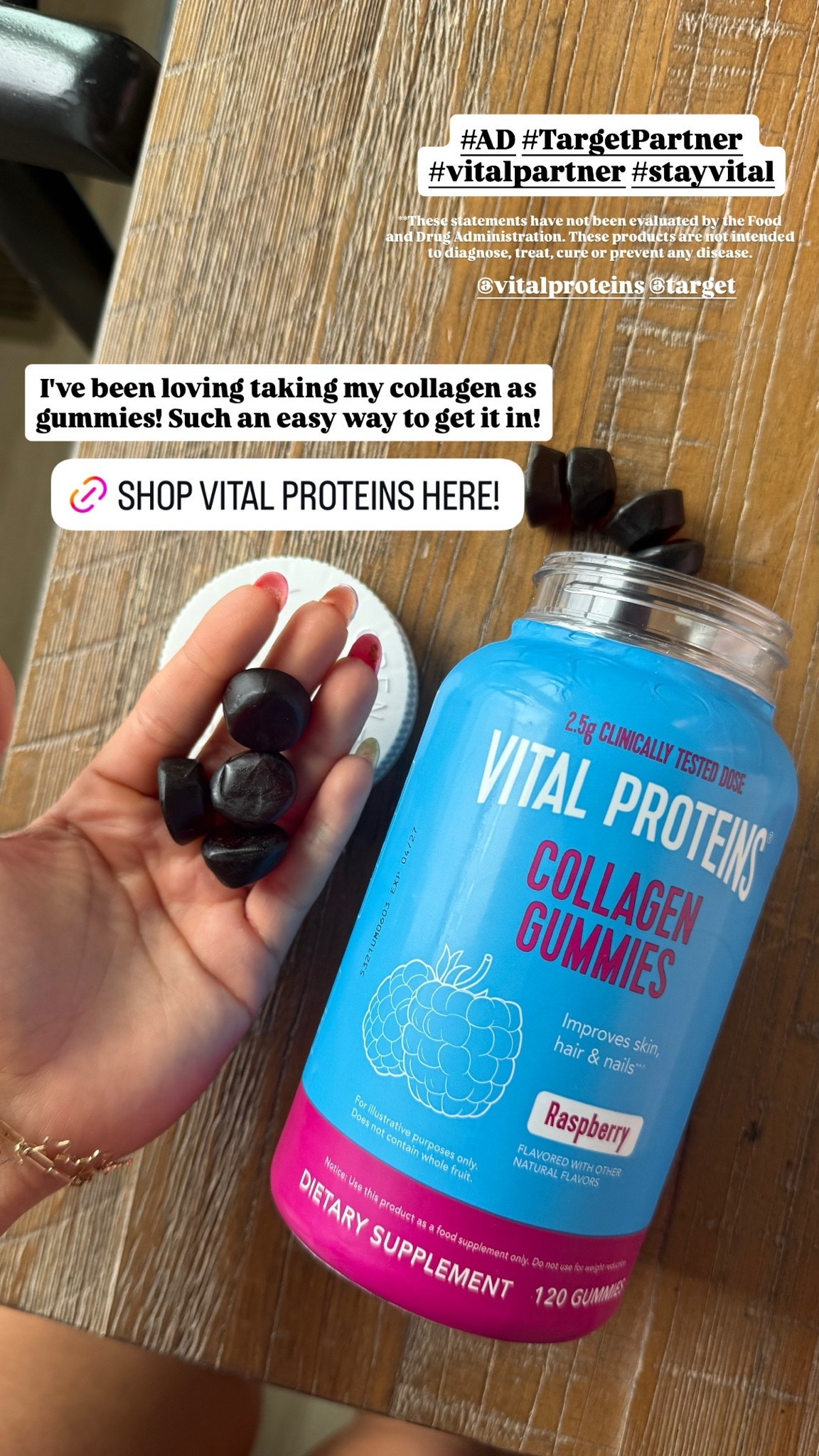 #AD 4 collagen products I’ve been loving lately from @VitalProteins! Everything from their Collagen Peptides powders, to the on-the-go stick packs and raspberry gummies!  They’ve been such an easy addition to my everyday routine and I love being able to grab them during my @Target runs. I can’t wait to keep taking them to support my skin, hair, and nails! 

Comment “VITAL” and I’ll send you the direct LTK link! 

**These statements have not been evaluated by the Food and Drug Administration. These products are not intended to diagnose, treat, cure or prevent any disease.

#targetpartner #vitalpartner #stayvital 

@shop.ltk #liketkit