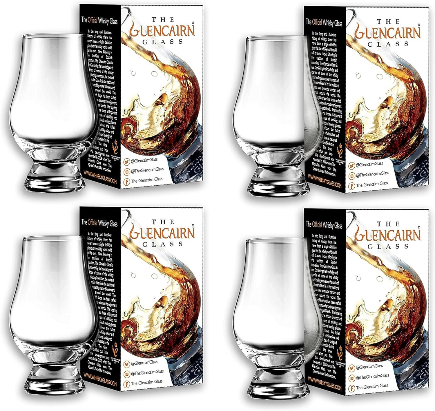 Glencairn Whisky Glass Set of 4 | Amazon (US)