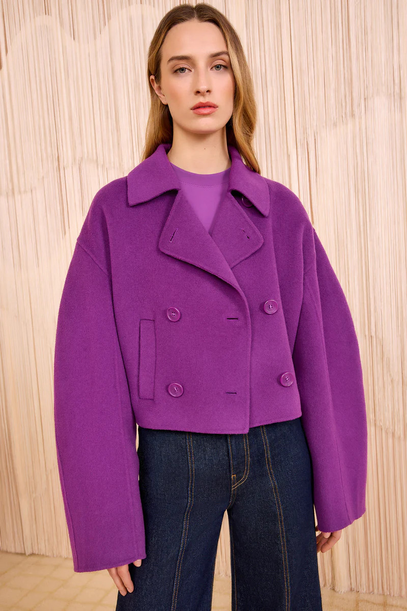 Marta Double Faced Wool Cropped Coat

          Thistle | Ulla Johnson