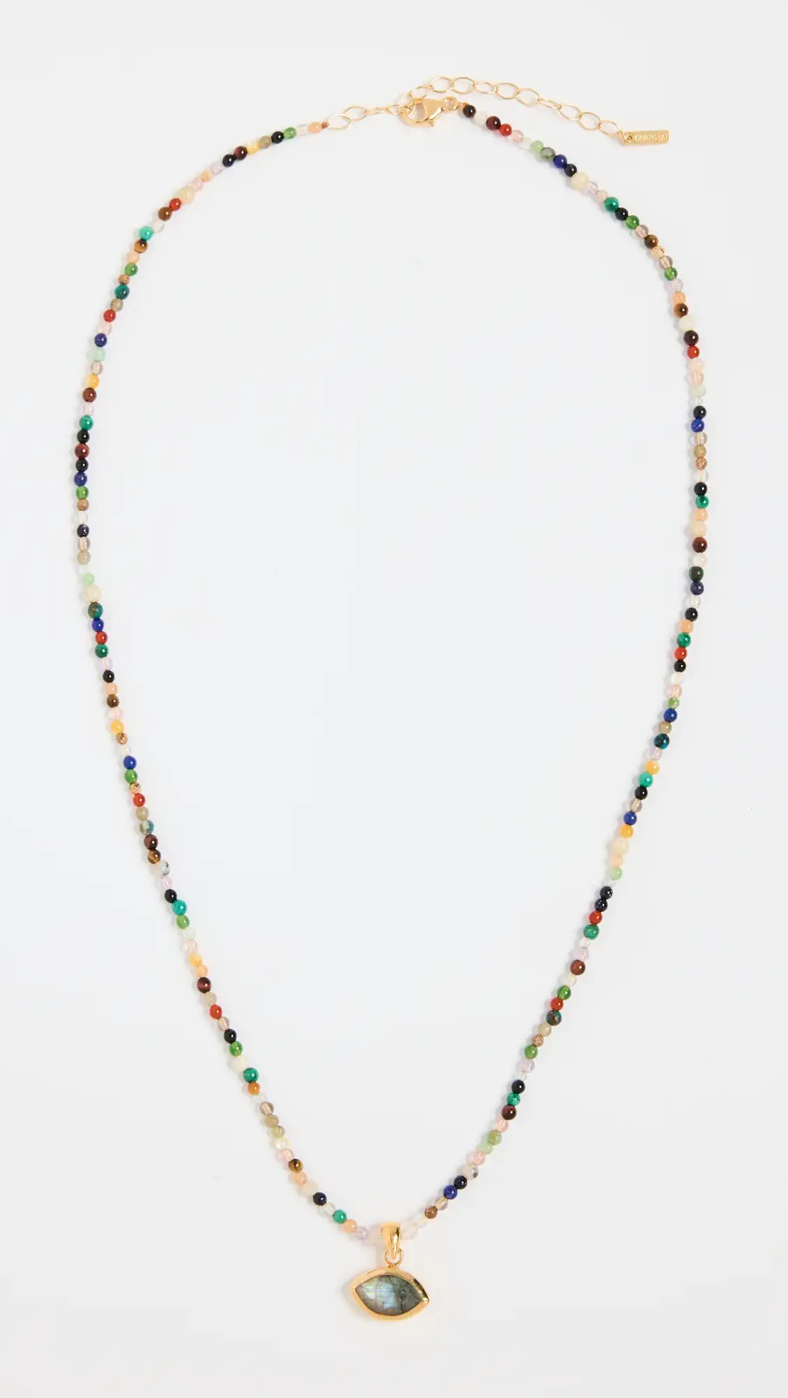 Chan Luu Bezel Wrapped Labradorite Marquise Pendant Necklace | Shopbop | Shopbop