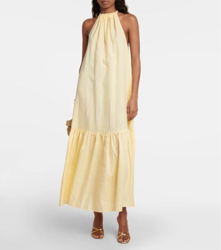 Perfect for your next island getaway. 

Linen halter dress with a breathable tiered shape. 

#LTKsalealert #LTKSeasonal
