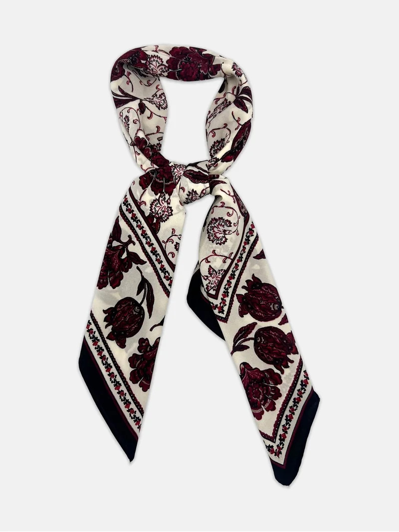Scenario Women's Printed Square Scarf, Beige | Walmart (US)