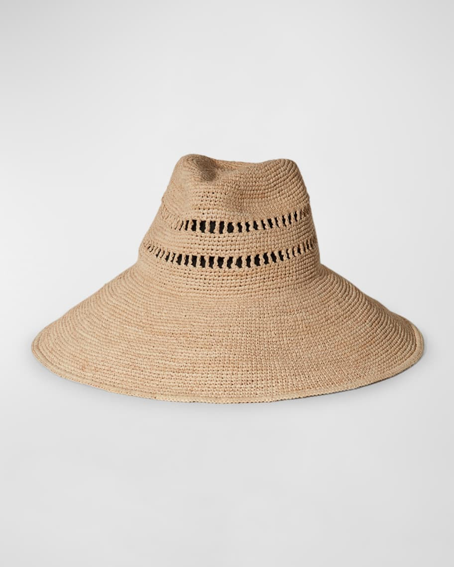 Harlow Raffia Large-Brim Hat | Neiman Marcus