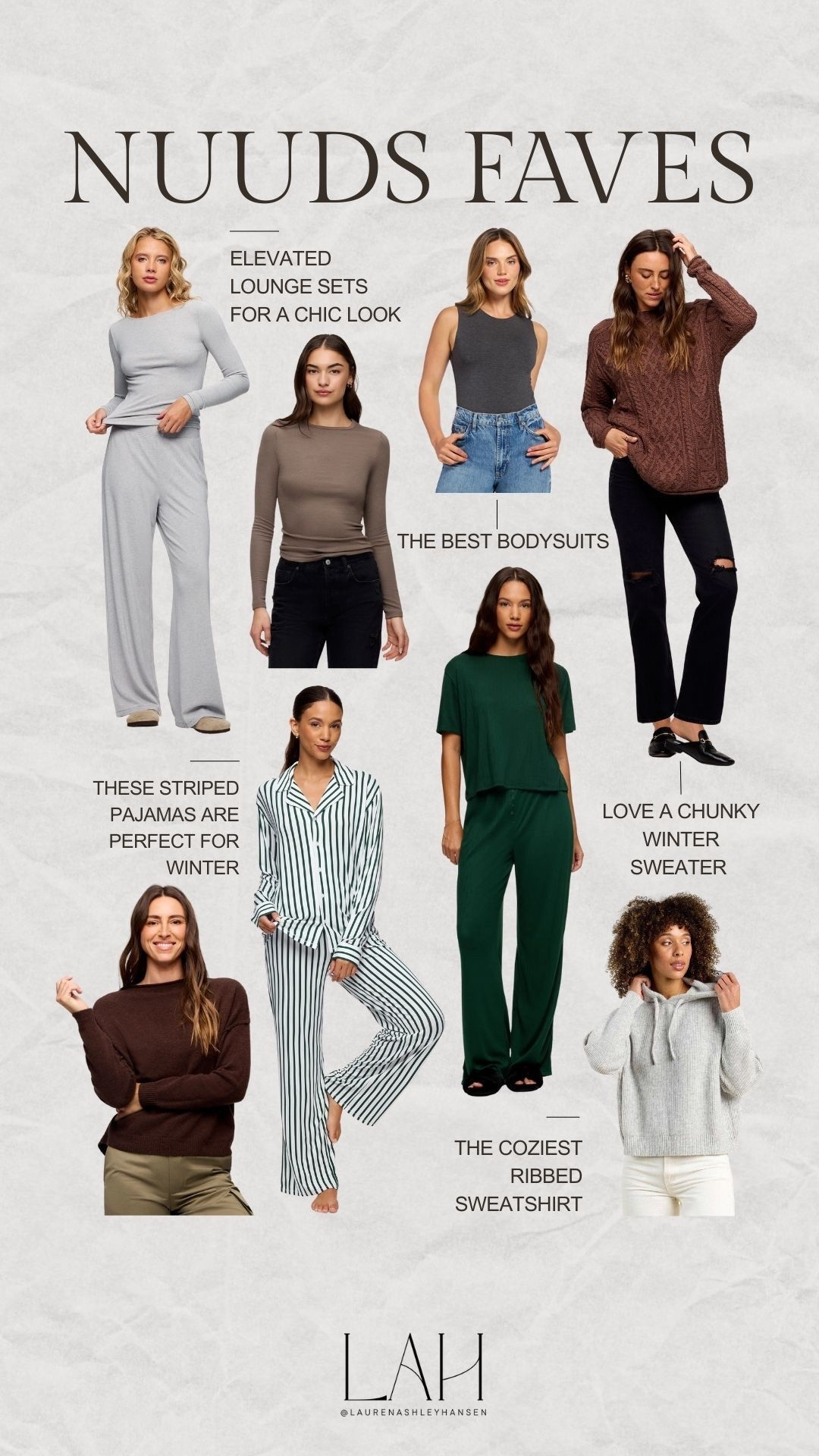 Favorites I am loving from Nuuds lately! The prettiest mix of warm knits and sweaters for the winter. Cozy pajamas for the holiday season and beyond. And incredible quality!!

#LTKHome #LTKGiftGuide