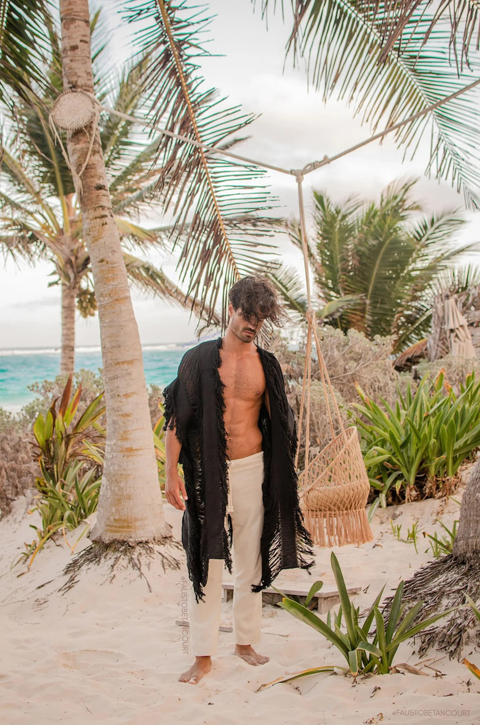 Burning Man frayed Tulum kimono 35 inches long, boho chic burning man oversized handmade poncho, ... | Etsy (US)