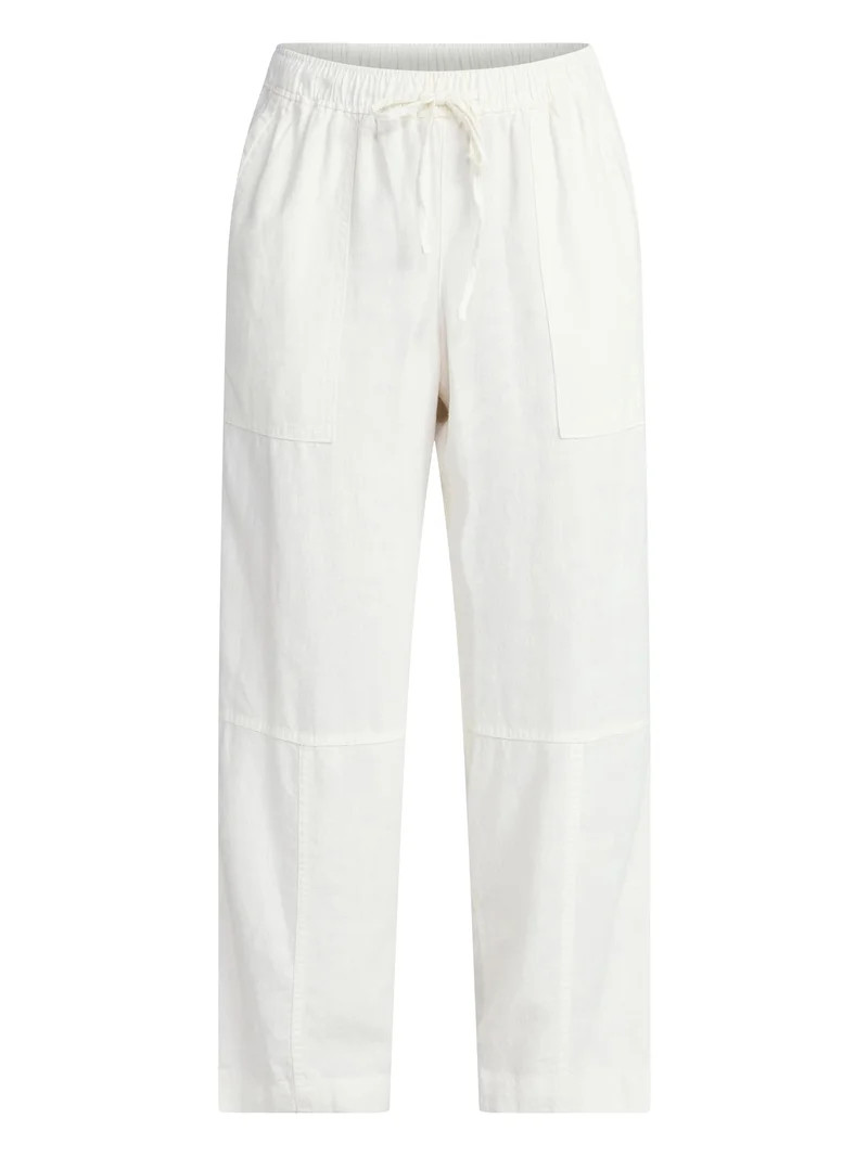 Time and Tru Women's Tapered Linen Blend Pants, Sizes XS-XXXL | Walmart (US)