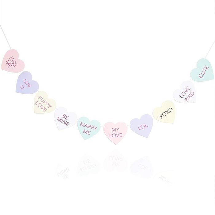 Sparkle and Bash 10 Piece Heart Garland Banner for Valentine’s Day, Galentines Day Decorations,... | Target