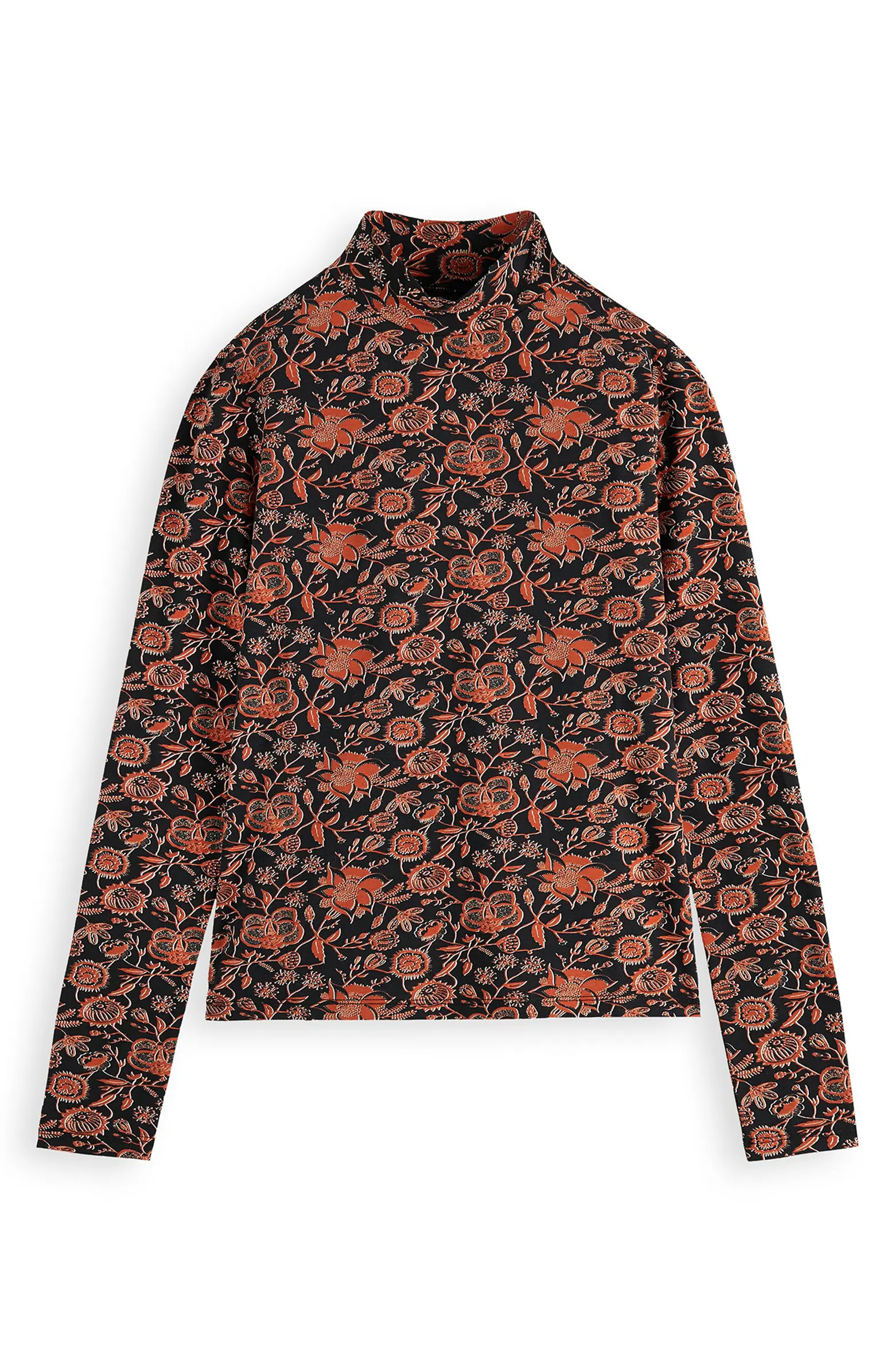 Scotch & Soda Print Organic Cotton Mock Neck | Nordstrom | Nordstrom