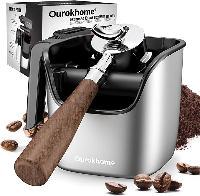 Ourokhome Knock Box Espresso Accessories, The Latest Patented Stainless Steel Espresso Machine To... | Amazon (US)