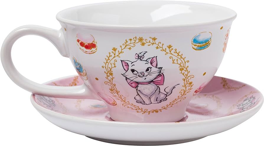 Silver Buffalo Disney Aristocat Marie The Finest in Paris and Sweets Ceramic Teacup and Saucer, 1... | Amazon (US)