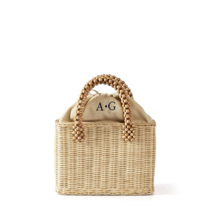 Isla Beaded Wicker Bag | Mark and Graham