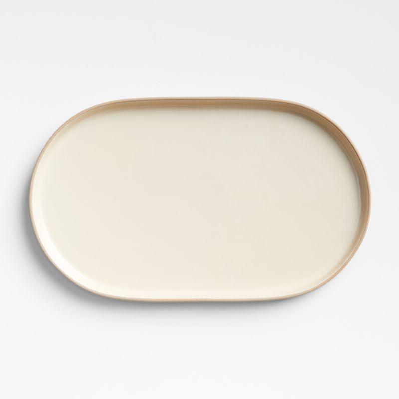 Butter Yellow Oval Stoneware Serving Platter by Molly Baz + Reviews | Crate & Barrel | Crate & Barrel