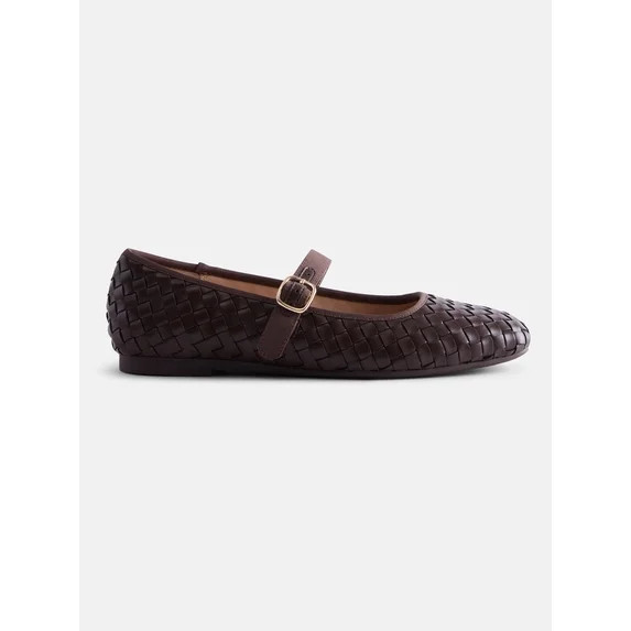 Scenario Women's Woven Mary Jane Flats | Walmart (US)