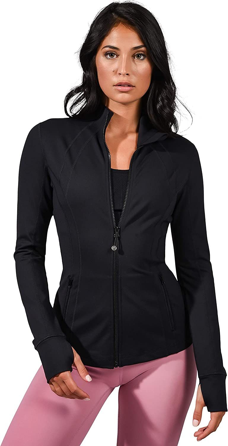 90 Degree By Reflex Women’s Lightweight, Full Zip Running Track Jacket | Amazon (US)