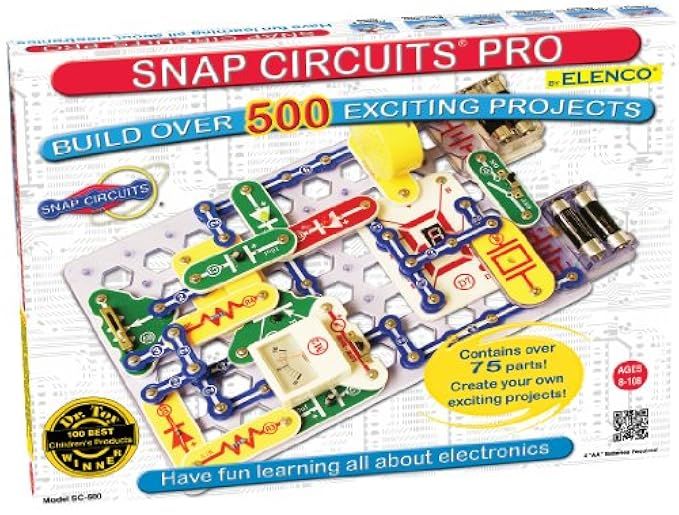 Snap Circuits PRO SC-500 Electronics Exploration Kit | Over 500 STEM Projects | 4-Color Project Manu | Amazon (US)