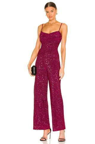 Lovers and Friends Cindie Jumpsuit in Maroon Red from Revolve.com | Revolve Clothing (Global)