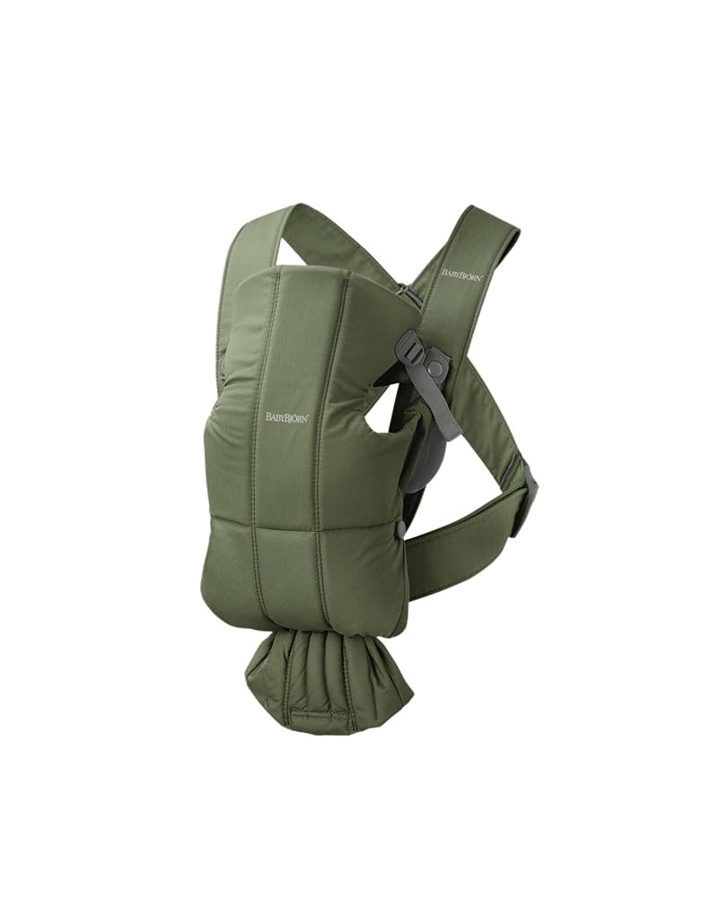 BabyBjörn Baby Carrier Mini, Woven, Dark Green | Amazon (US)