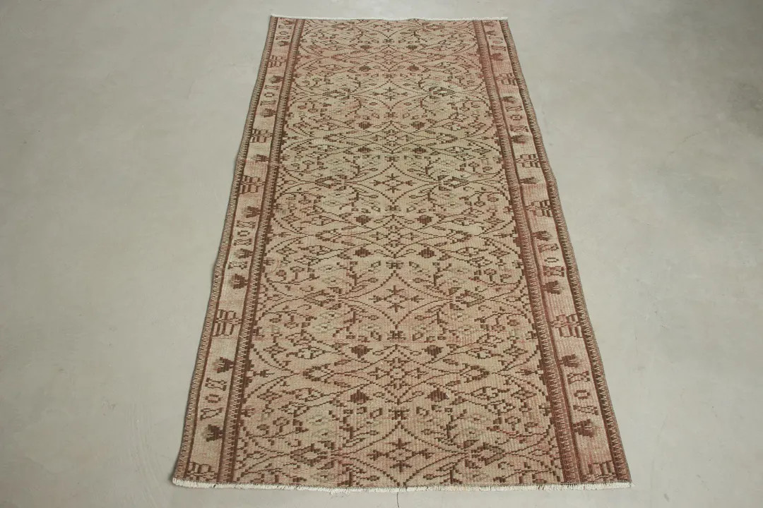 Vintage Rug, Turkish Rug, 3x6 Accent Rug, Antique Rug, Rugs for Kitchen, 3x5.5 Ft Brown Rug, Turk... | Etsy (US)