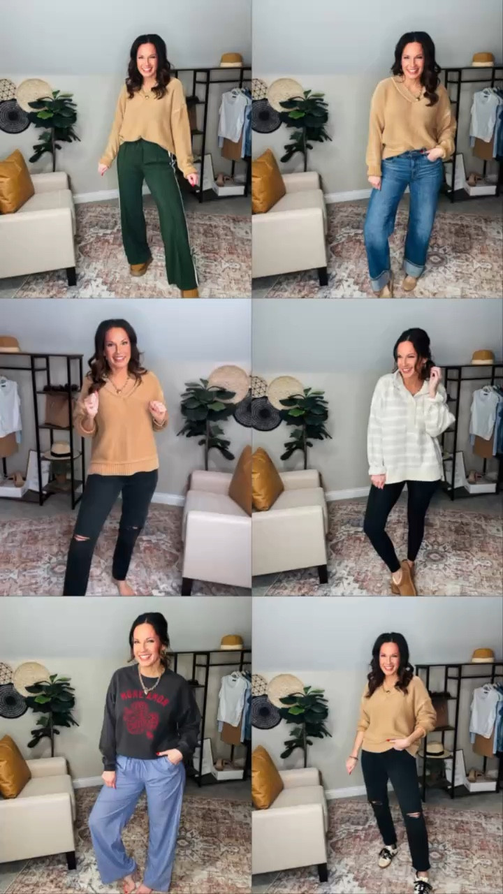 One of my most random, but best AE hauls! And it’s on sale✨ So many great pieces you can take in to spring with you!!

5’3/129lbs/34D
XS-in sweater and green track pants 
S-In pullover
XS-in Pj bottoms and sweatshirt
S-in pullover and leggings
2R-in both jeans (that’s a size down for me)
Booties- TTS
Sambas-size down 1/2




#LTKOver40 #LTKFindsUnder50 #LTKStyleTip