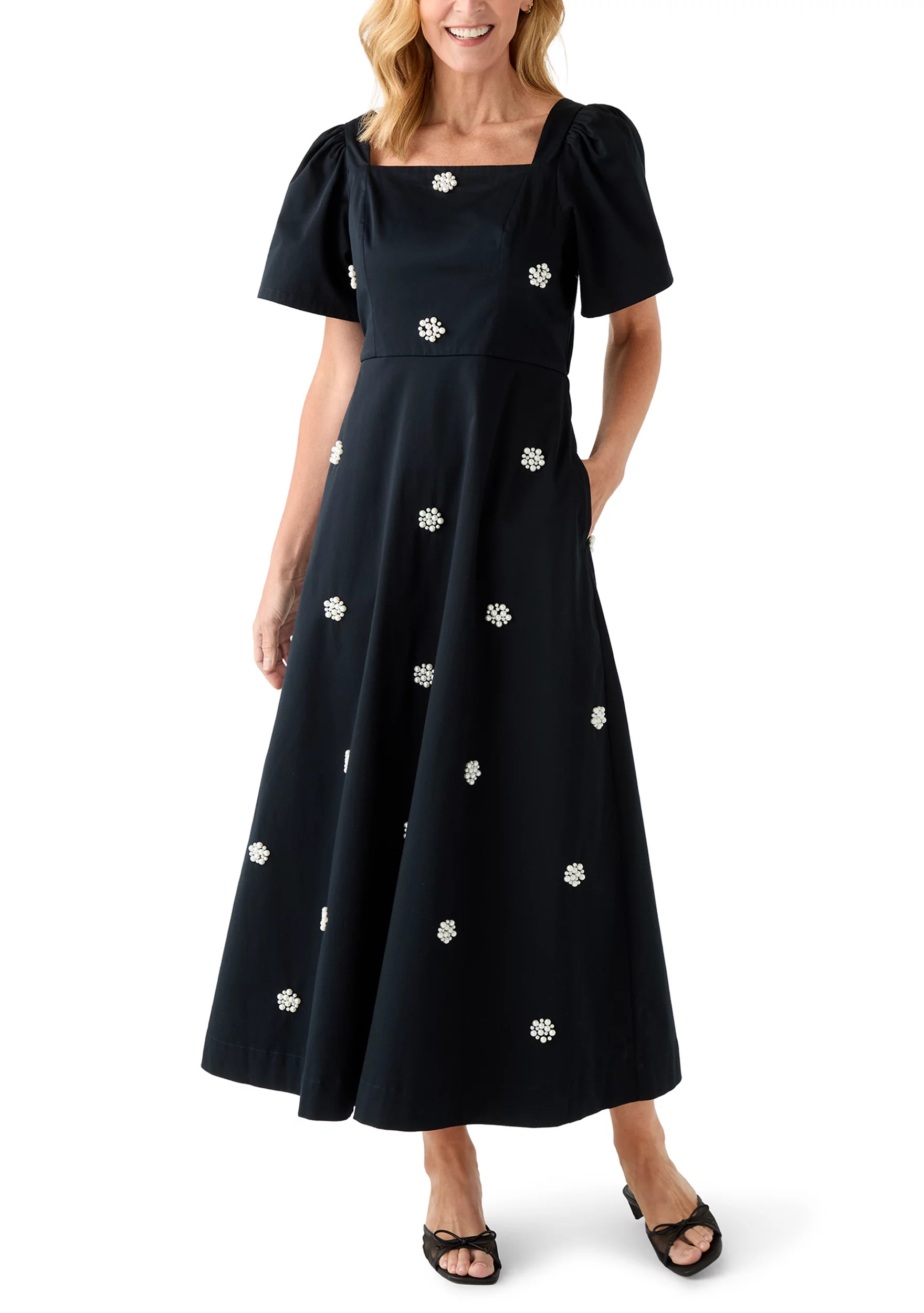 Women's Long Sleeve Embellished Midi Dress | Belk