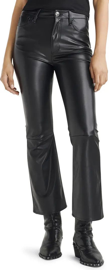 Casey Crop Flare Faux Leather Pants | Nordstrom