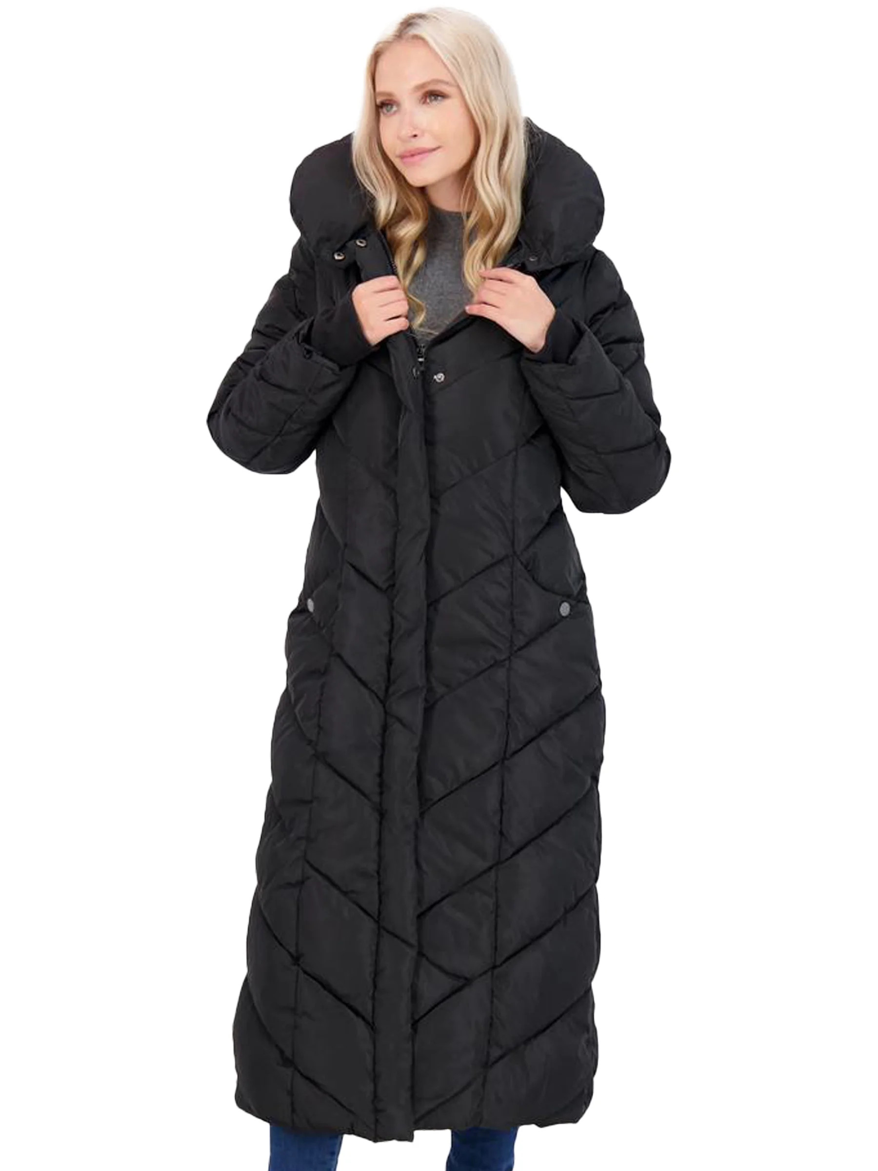 Steve Madden Women's Long Maxi Winter Puffer Coat | Walmart (US)