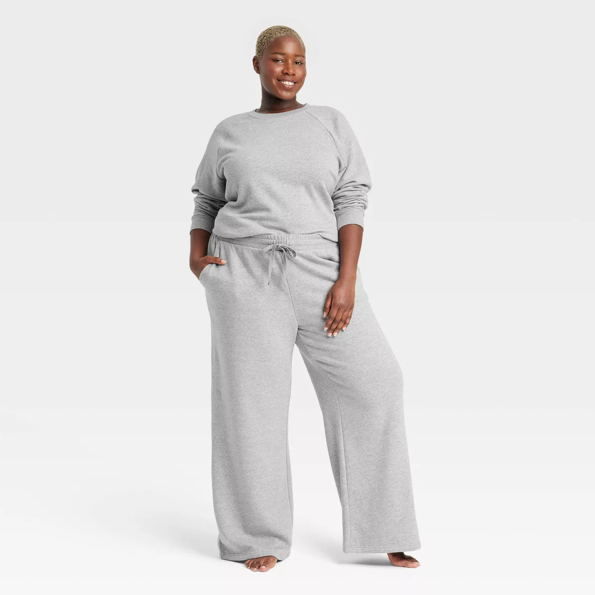 Women's Fleece Wide Leg Lounge Pants - Colsie™ | Target