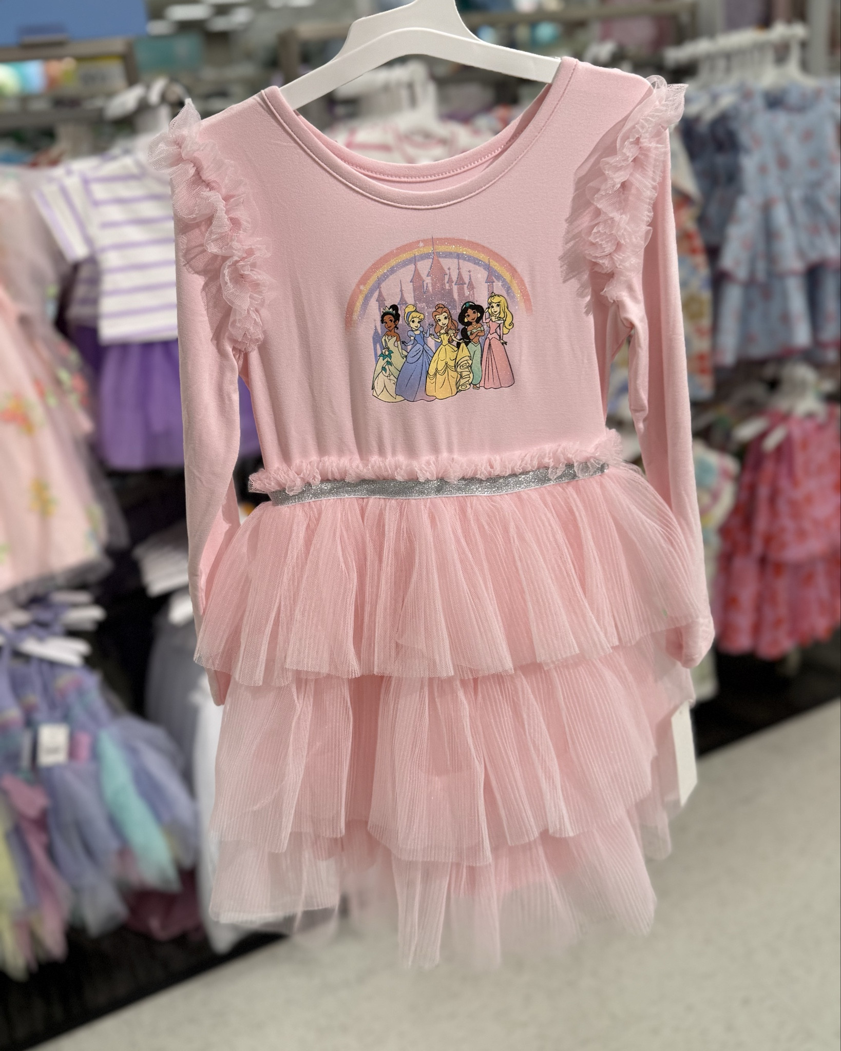 Target has the sweetest little girl looks right now. Bluey, Disney Princess, all of it. 