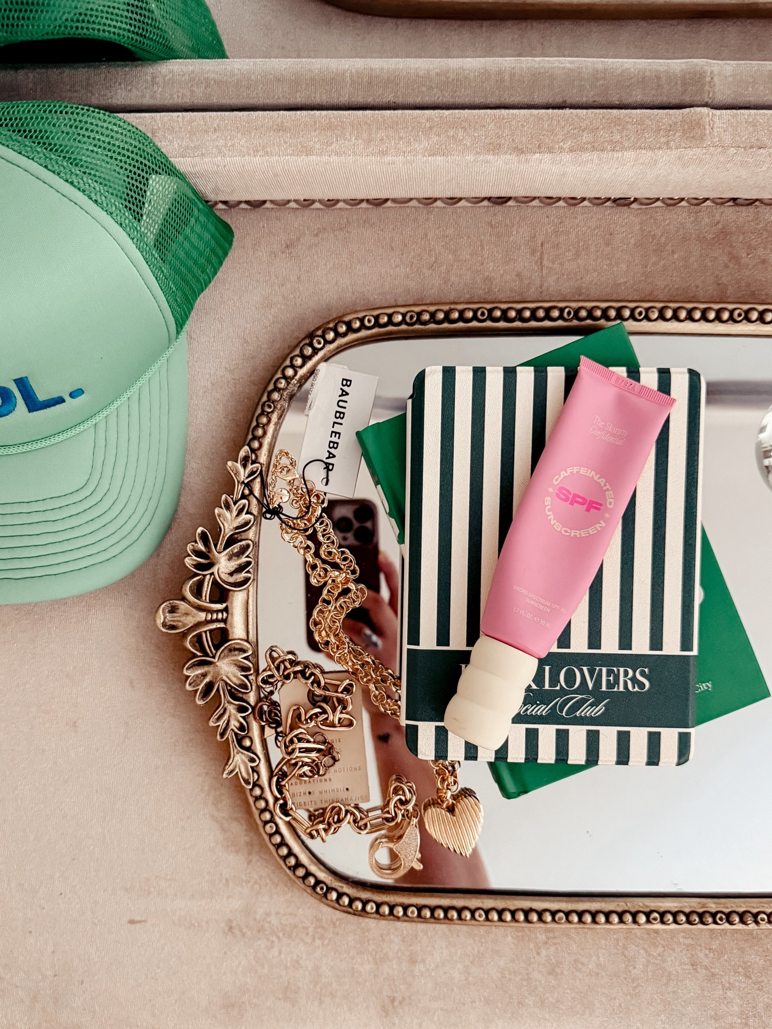 { anthro ❥

favorite sunscreen is only $22 rn! run! 

• The Skinny Confidential Caffeinated Sunscreen 

Anthropologie Home . Cute Trucker Hat . Kindle Cover . Primrose Vanity Tray } 

#LTKSaleAlert #LTKBeauty #LTKFindsUnder50