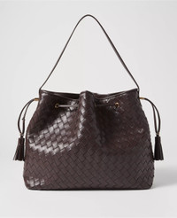 Click for more info about Woven Drawstring Bucket Bag