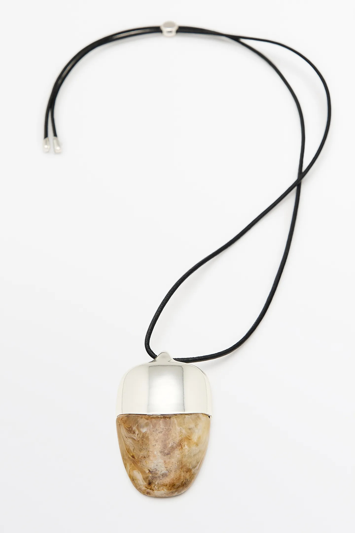 Marbled pendant necklace | Massimo Dutti UK