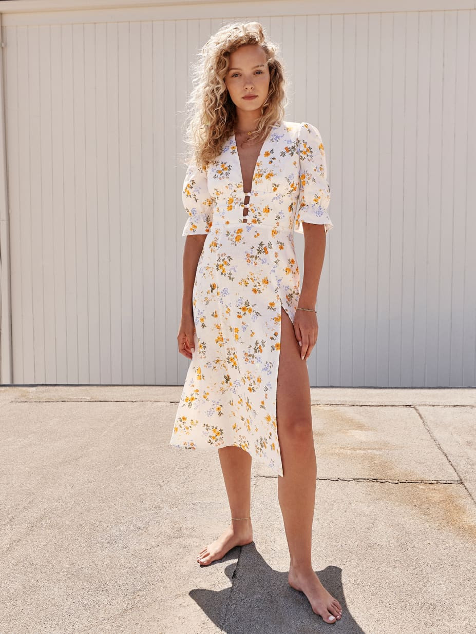 Maribel Linen Dress | Reformation (Global)