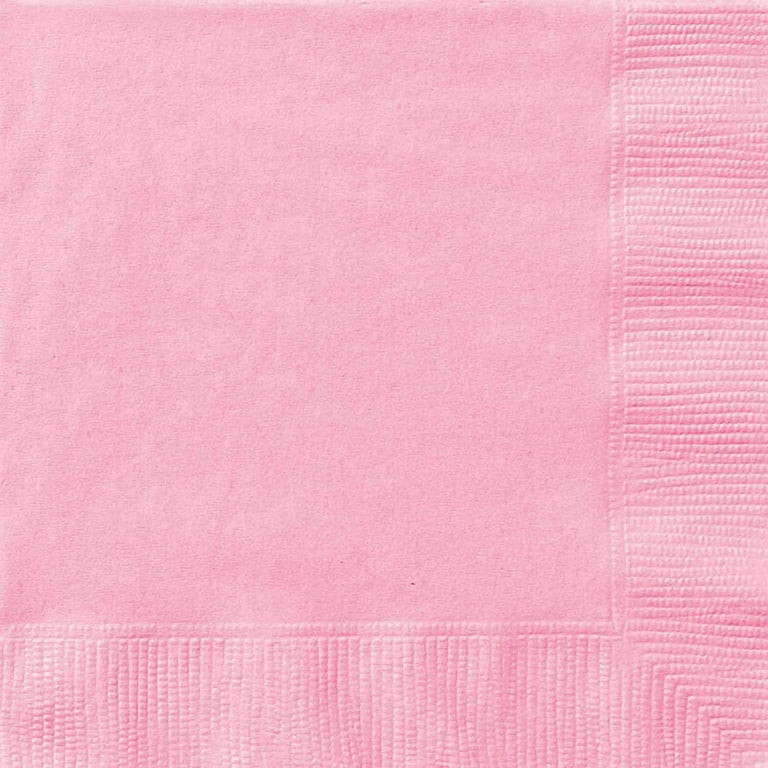 Way to Celebrate! Light Pink Paper Luncheon Napkins, 6.5in, 24ct | Walmart (US)