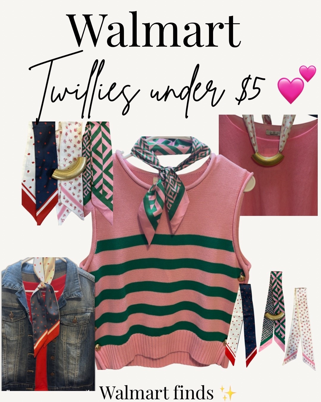 Affordable accessories that make outfits look elevated ✨ Loving these Walmart Twillies for styling handbags, denim jackets, jewelry & more! 

Follow me on LTK for more affordable fashion finds 🤍

#LTKStyle #LTKFinds #LTKFashion #WalmartFinds #WalmartFashion #AffordableFashion #FashionAccessories #BoutiqueStyle #ElevatedStyle #StyleOver40 #walmartcreator

#LTKSeasonal