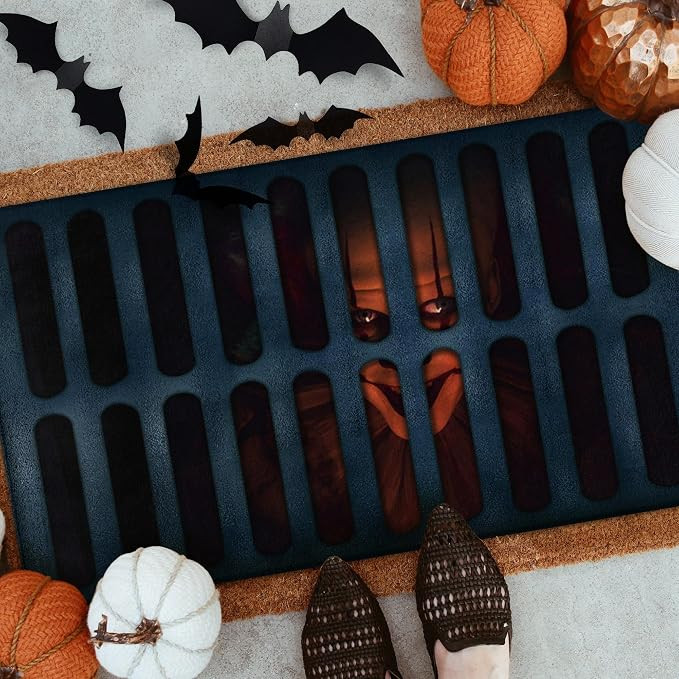ZIHEAN Halloween Door Mat Horror Clown Welcome Door Mats Holiday Party Decorating Supplies Non-Sl... | Amazon (US)