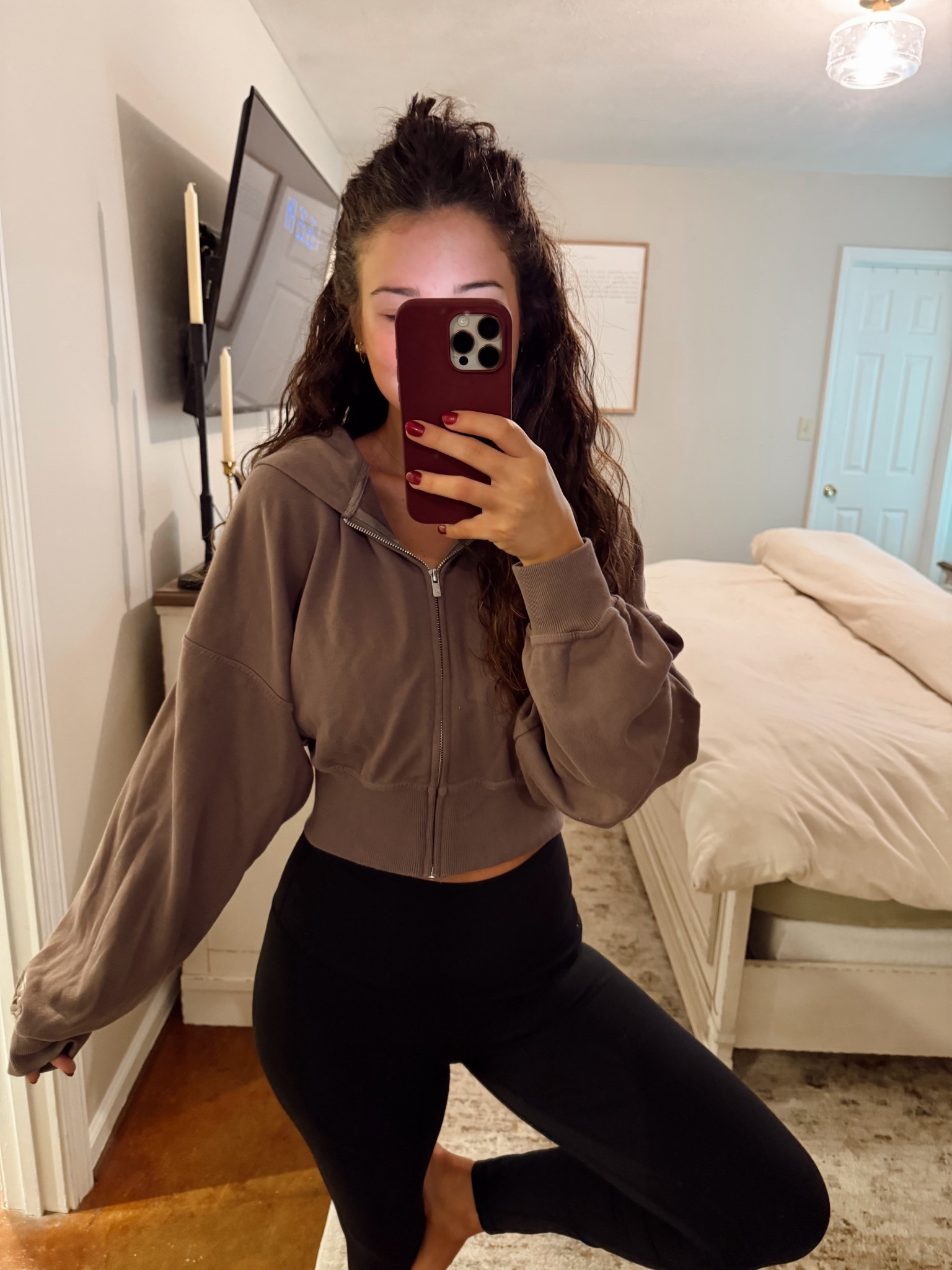 Size Medium in the zip up! 