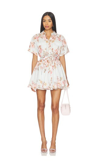 HEMANT AND NANDITA Short Dress With Buckle Belt in Baby Blue. - size S | Revolve Clothing (Global)