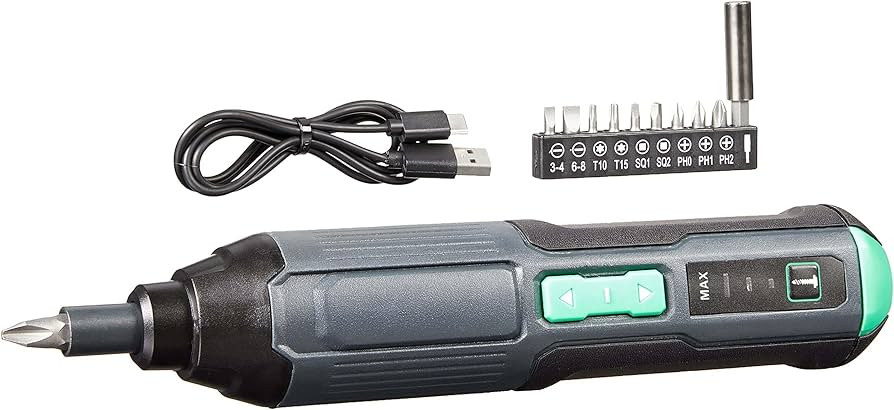 Amazon Basics by SKIL 4V Cordless Stick Screwdriver with 10-Piece Bit Set and USB Cable | Amazon (US)