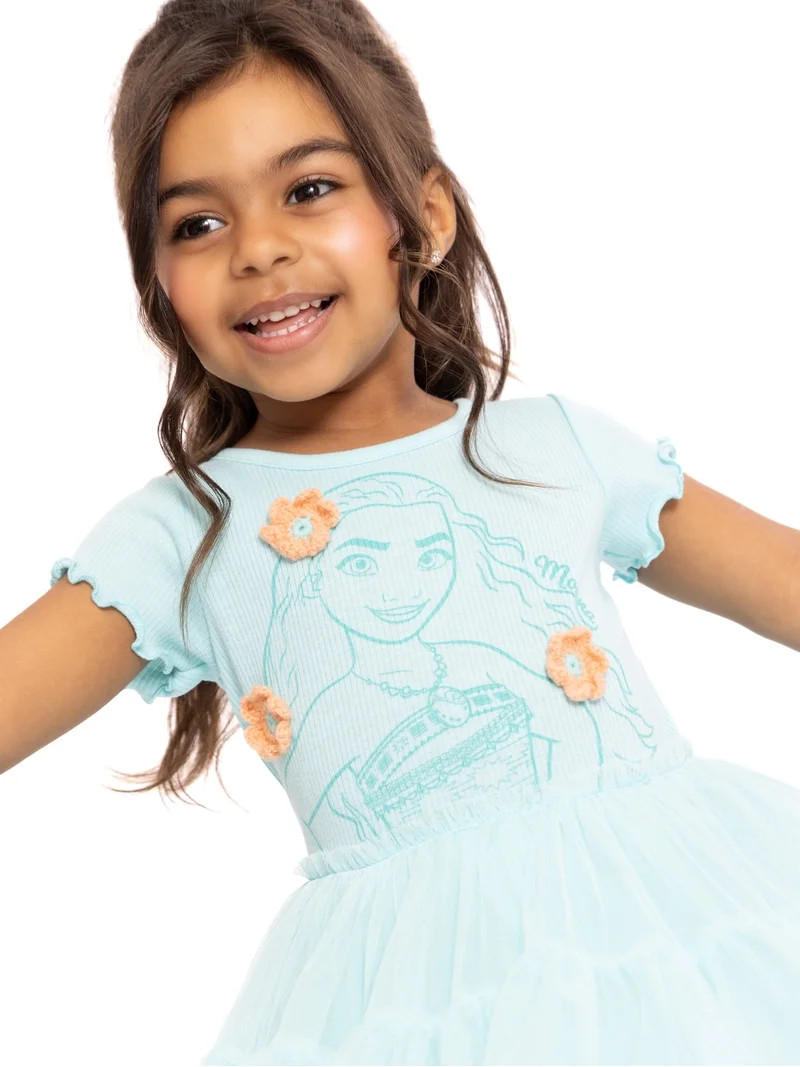 Moana Toddler Girls Graphic Tutu Dress with Short Sleeves, Sizes 12M-5T | Walmart (US)