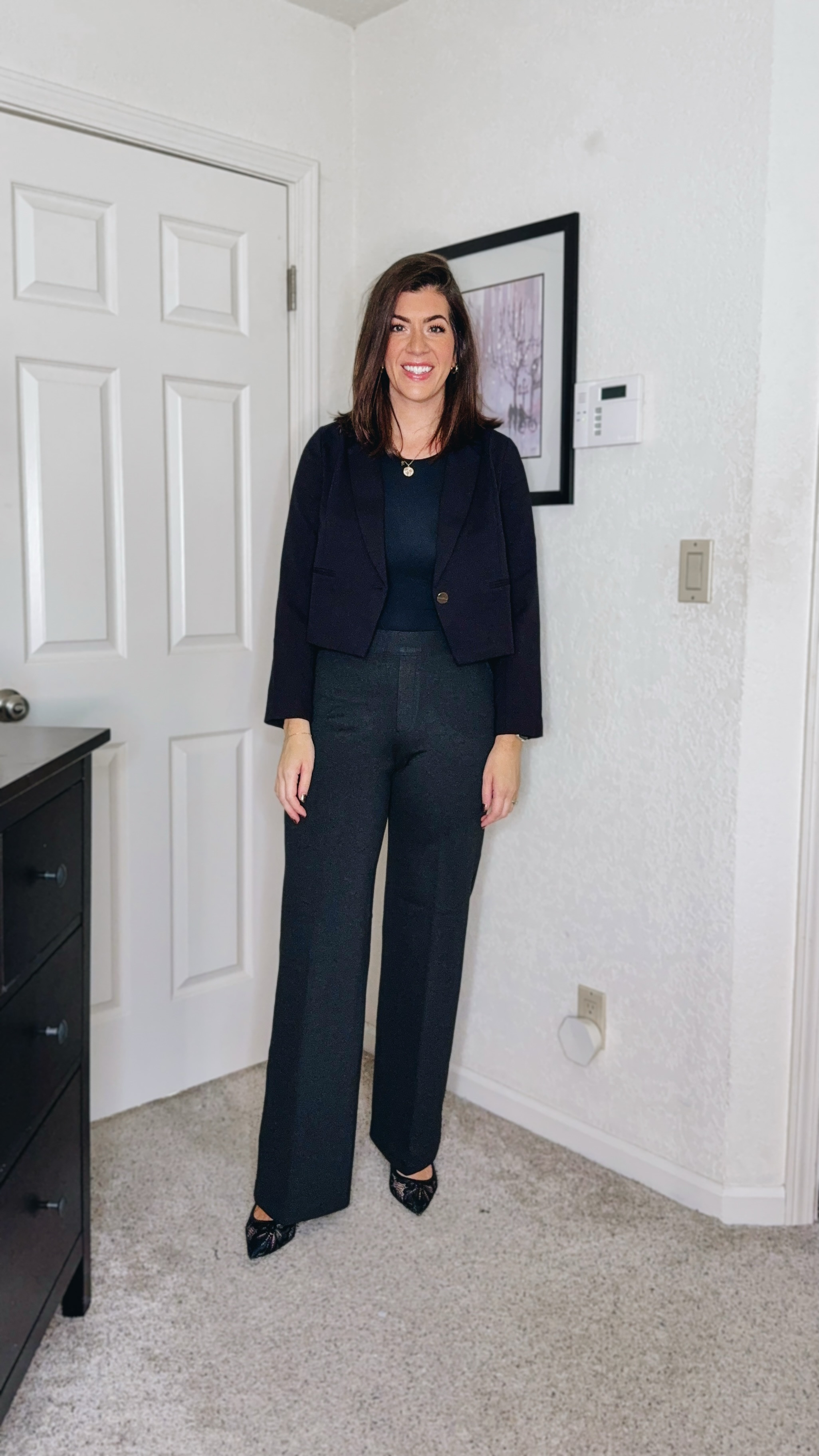Use code EXTRA10
There’s a reason these are called PerfectFit. Easy pull on style, wear anywhere, and they give you a little smoothing and shaping. They look so put together but feel like loungewear. These are a medium regular and they work for a short heel or flat (I reserve the tall for a night out!). The cropped blazer also has the same great fabric and looks super polished. I have a medium but would size down if in between. I love this length especially with a sheath dress! 

#LTKWorkwear #LTKMidsize #LTKSaleAlert