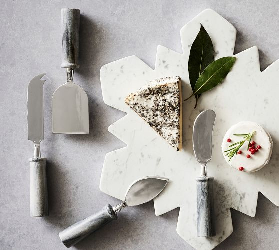 Marble Snowflake Cheese Board | Pottery Barn (US)