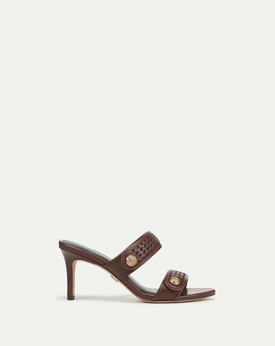 Sona Woven Heeled Sandal | Veronica Beard
