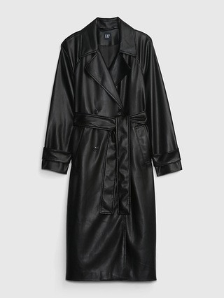 Vegan Leather Trench Coat | Gap (US)