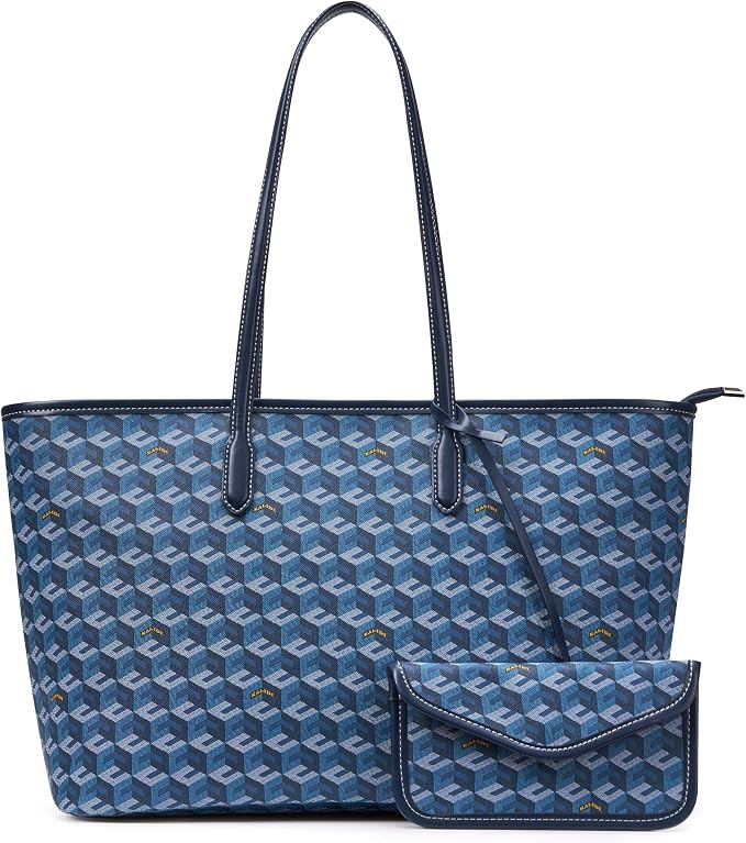 KALIDI 3D Cube Tote Bag Cubic Garden Monogram Print Leather Women Weekender Bag Shopper Handbags ... | Amazon (US)