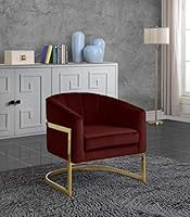 Meridian Furniture Carter Collection Modern | Contemporary Upholstered Velvet Barrel Accent Chair... | Amazon (US)