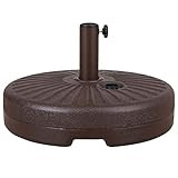 Amazon Basics 20inch Dia Brown HDPE Plastic Patio Umbrella Base Stand for 9-Foot Umbrella - Water or | Amazon (US)