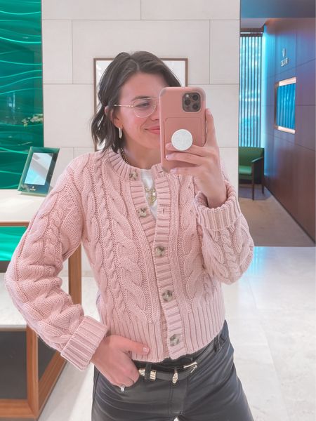 Love this cable knit cardigan from Abercrombie! So pretty and such a great color! 

#LTKMostLoved #LTKSeasonal #LTKSpringSale