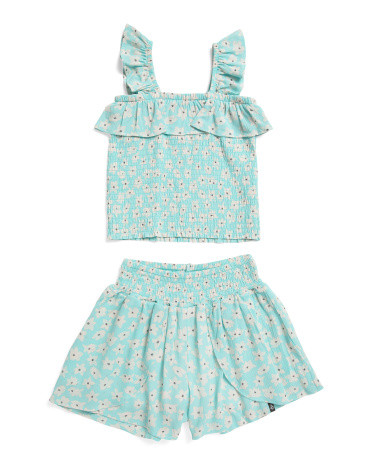 Girls 2pc Printed Tank Top And Shorts Set | TJ Maxx